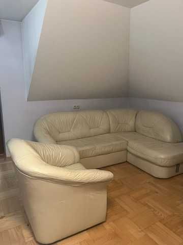 kanapa skórzana i fotel