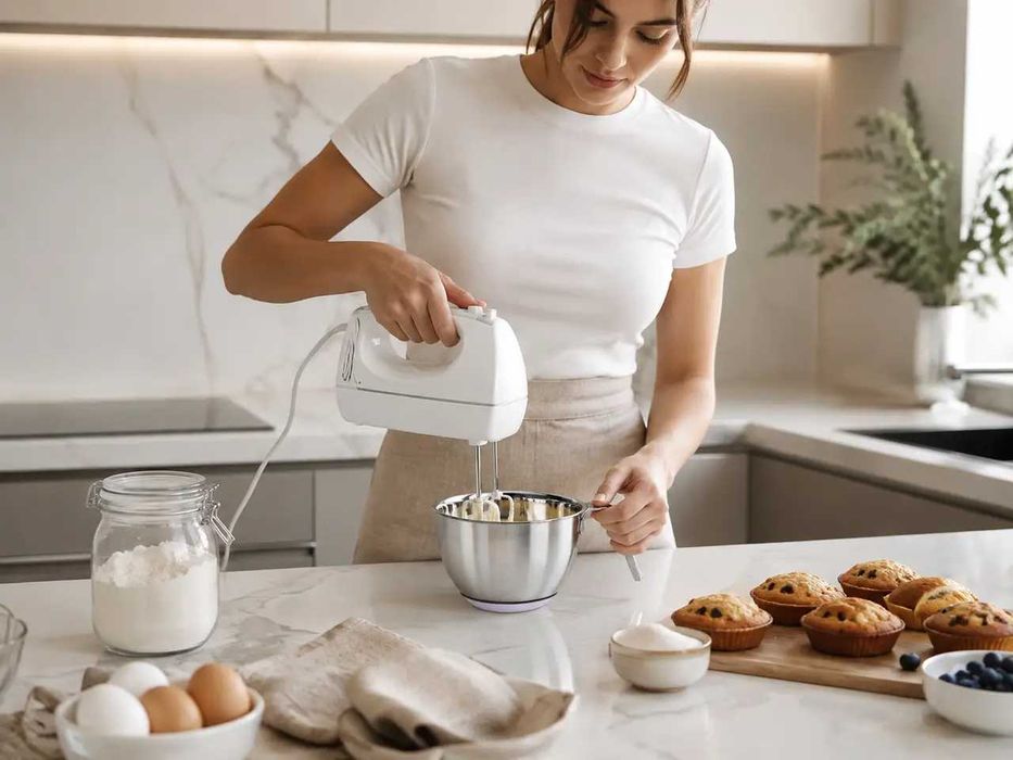 Миска-ковш Chef 1 л из нержавеющей стали с ручкой, мерной шкалой и силиконовым дном 18 см