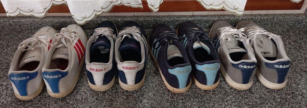4 pares sapatilhas adidas n44