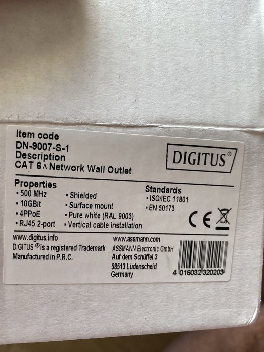 Gniazdo Digitus cat 6a [nowe]