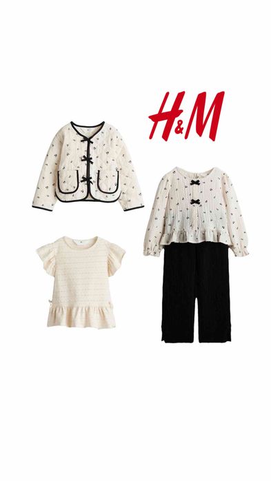 Дитячий набір /комплект / куртка / з бантиками H&M розмір 116- 122 розмір