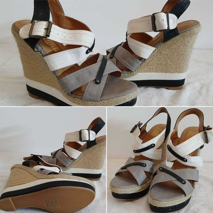 Italian platform/wedge sandals. Brand new.