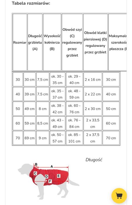 Pikowany płaszczyk dla psa