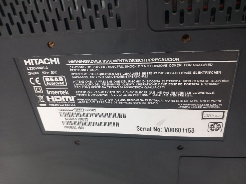 Hitachi LCD  tv 22 polegadas  com dvd