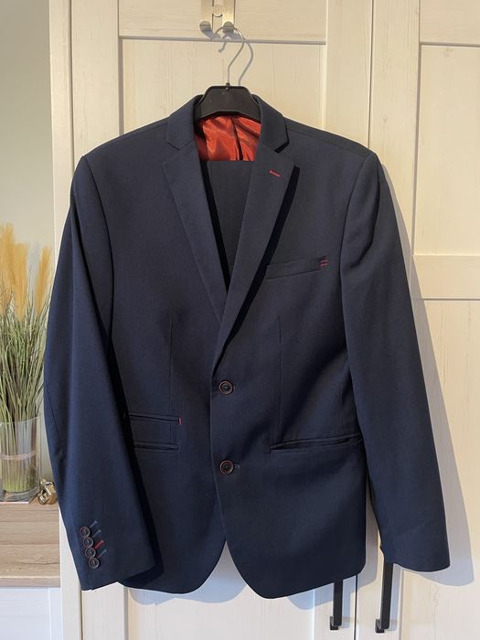 Garnitur męski elegancki granatowy 170/84 egzamin matura studniówka