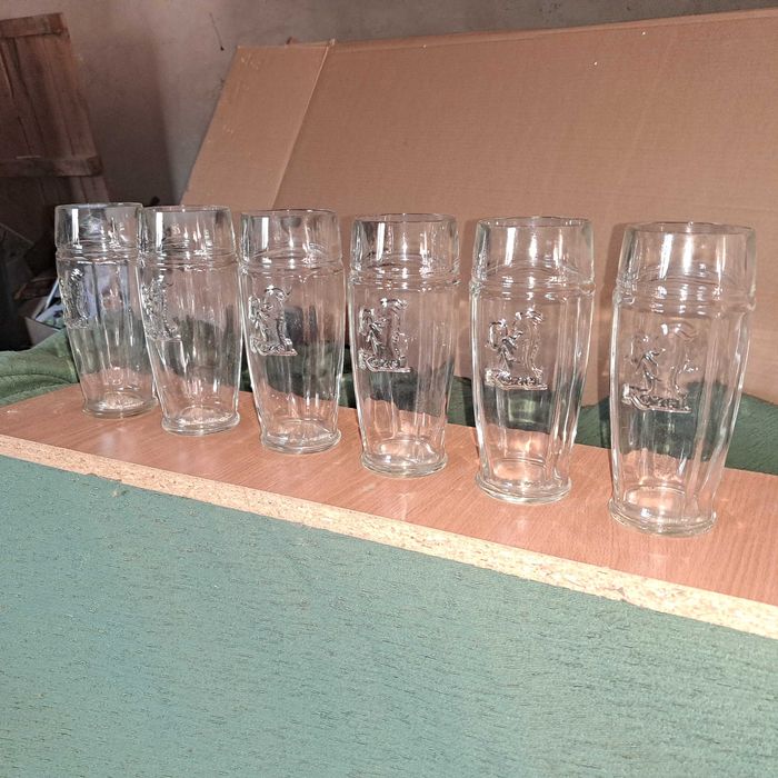 Szklanki do piwa Kozel 0,5 litra, grube szkło 6 sztuk