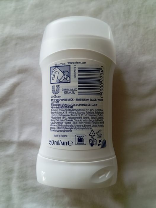 Rexona Invisible Black & White Antyperspirant w sztyfcie 50 ml. 5 szt.