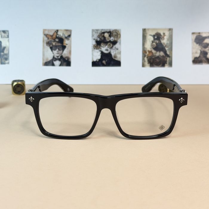 Okulary oprawki zerówki unisex nerdy czarne srebro acetat tytan