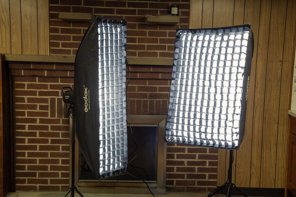 Набір постійного світла Godox SL100D + SL60IID + софтбокс + стріпбокс