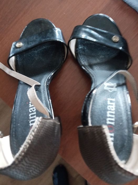 Sandaly monnari obcas z pieta 35 zloto czern