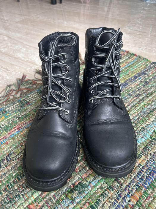 Черевики чоловічі (унісекс) чорні шкіряні caterpillar (cat footwear) модель deplete wp (waterproof мембрана) 40 розмір