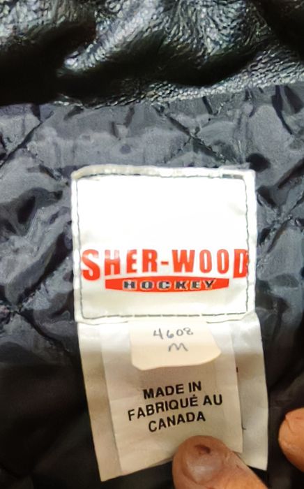 Кожаная куртка SHERWOOD Hockey,винтаж80еCanada 50p, exclusive.