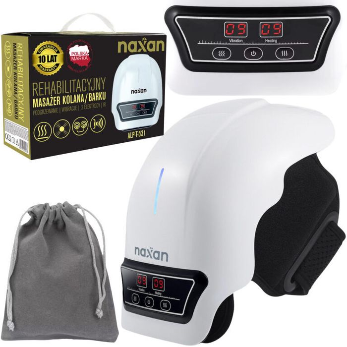 Masażer kolana / barku / łokcia TENS EMS | grzanie | USB