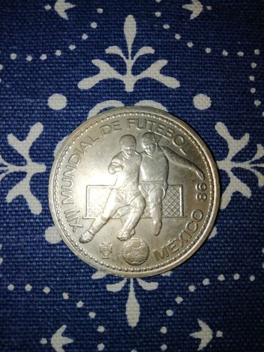Moeda 100 escudos de 1986 mundial de futebol México 86