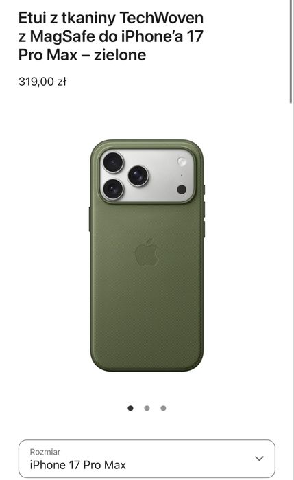 Etui iPhone’a 17 Pro Max zielone TechWoven