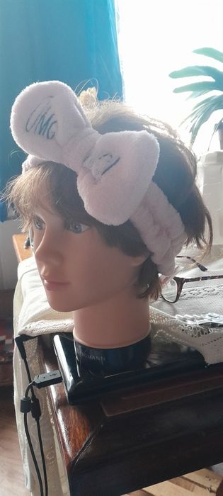 Opaska rozowa z frotki