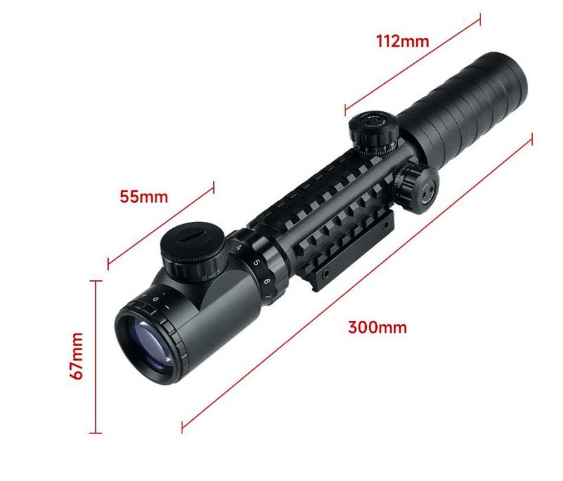 Оптичний Приціл  3-9X32 EGC з підсвічуванням , лазер, коліматор