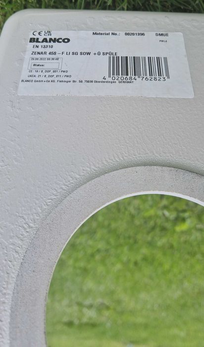 Zlewozmywak jednokomorowy Blanco ZENAR 45s-F granit biały