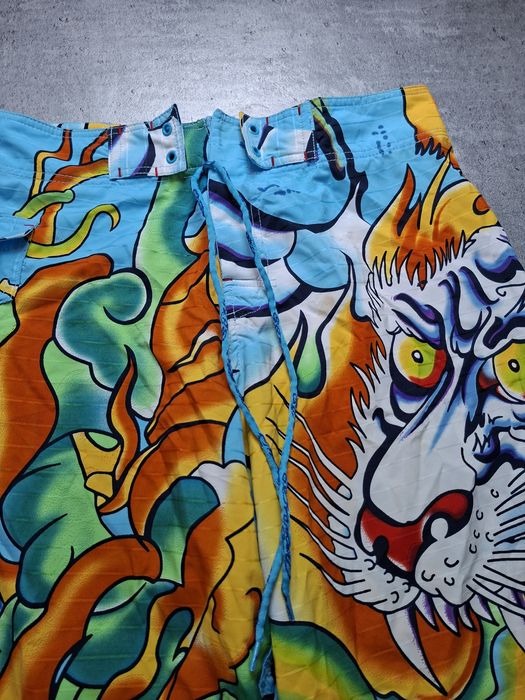 Ed Hardy Szorty Kąpielowe / Boardshorts Tiger Blue