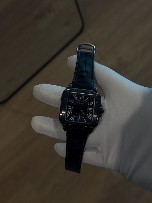Cartier Santos Black ADLC Steel