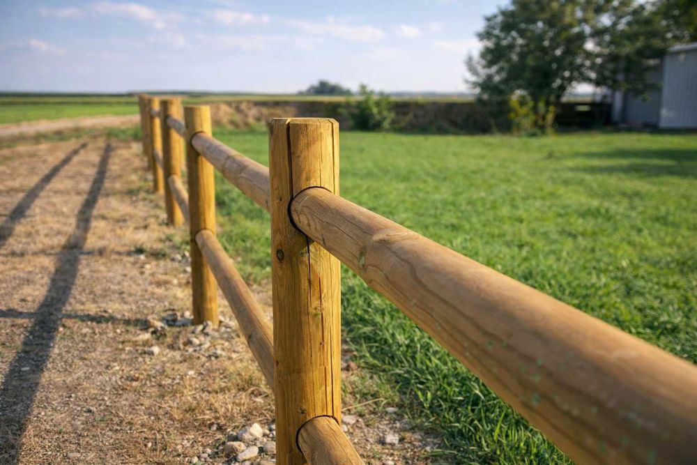 Ogrodzenie Drewniane Padok Zagroda Płot z Bali Lonżownik