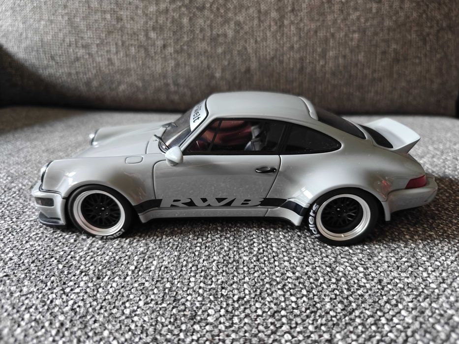 GT Spirit 1:18 Porsche 911 RWB 964 Duck Tail Gray GT187 stary wypust