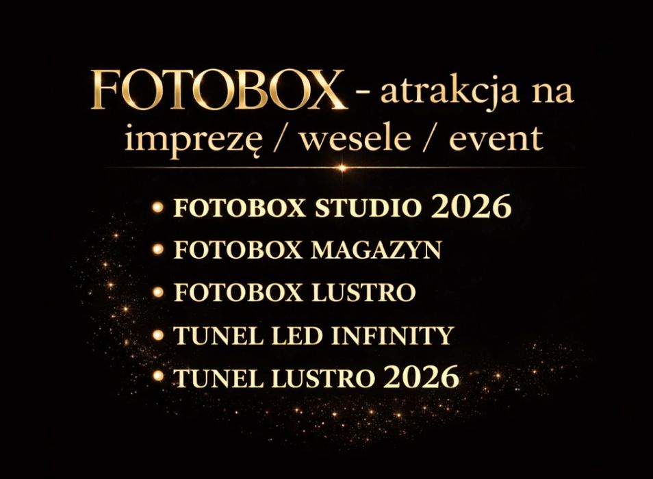 FOTOBOX Magazyn,Lustro,Studio,Tunel LED Infinity,Tunel Lustro.wesele
