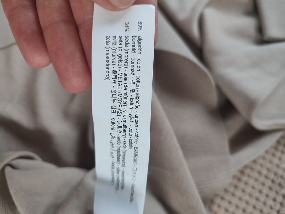 Zara Sweter Jersey męski jedwab bawełna r. XL