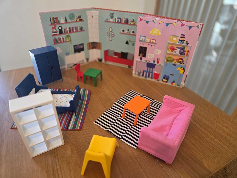 Móveis de Brincar IKEA & Capa Casa de Bonecas - Portátil e Decorativo!