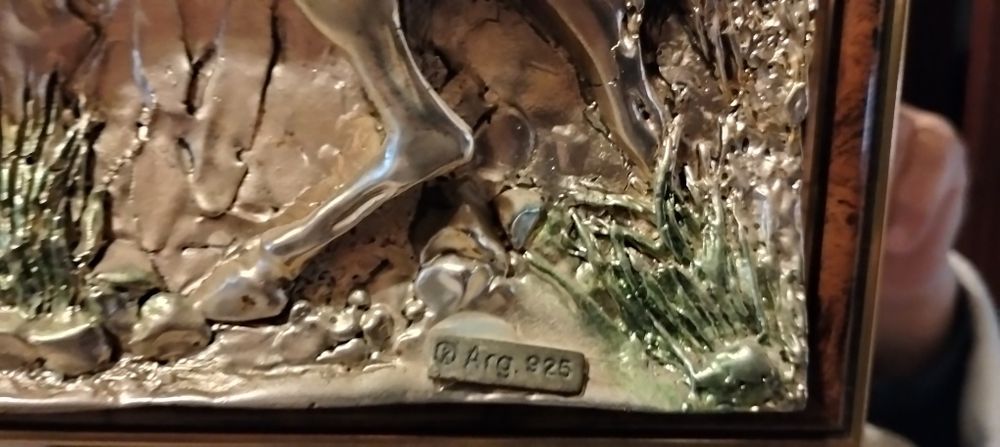 Grande Quadro com placa central em prata de lei. (ver desconto no text