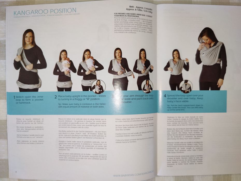 Marsúpio Baby K'Tan tamanho S