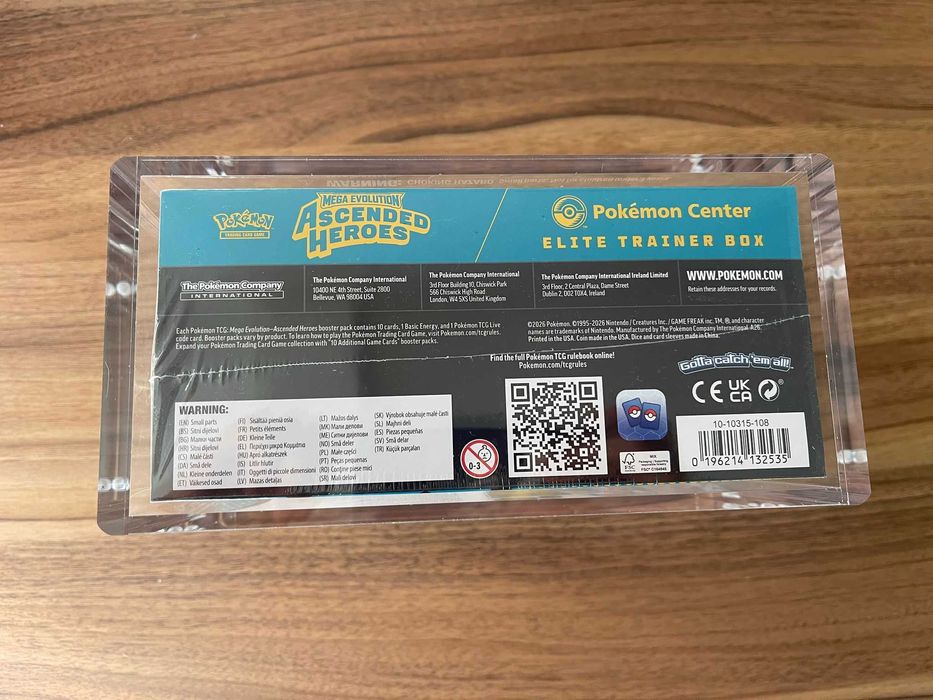 Elite Trainer Box Pokémon Center – Ascended Heroes (PKC) + Acrílico (Selada)
