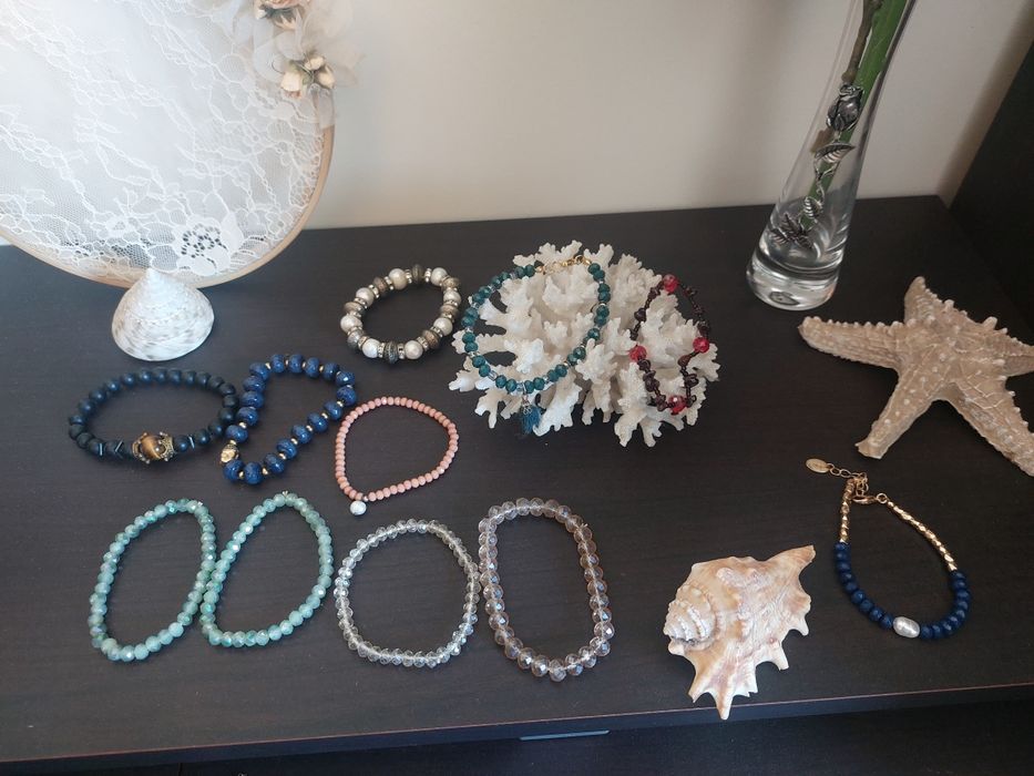 Pulseiras pedra sintetica