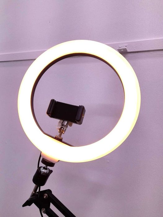 Ring Light com Suporte para Mesa e Telemóvel - NOVA