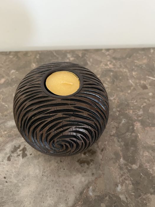 Peça decorativa com vela