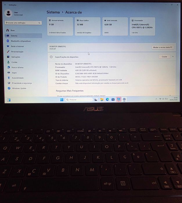 Notebook ASUS X551C 15,6"