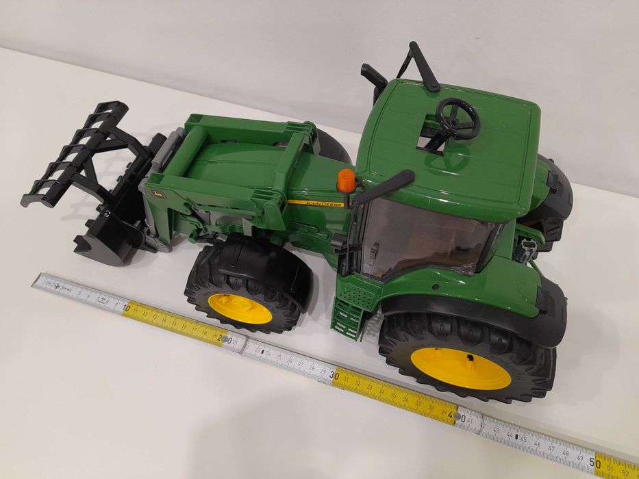 Zestaw Bruder duży Traktor John Deer z ładowaczem + przyczepa Fliegl