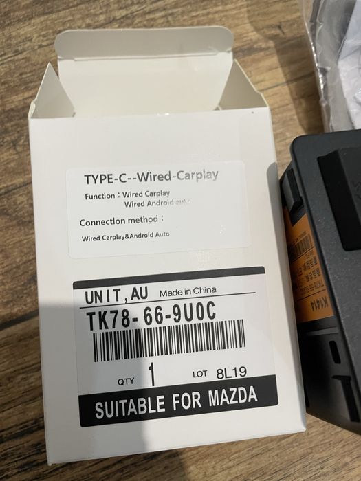 Mazda Apple Carplay, Android Auto MZD Connect, USB C, przewodowy