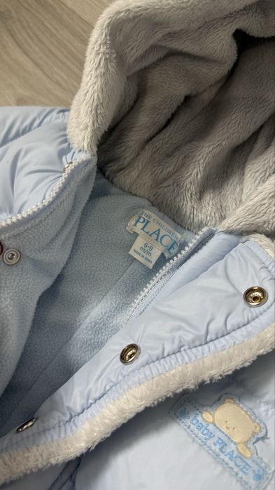 Дуже теплий зимовий блакитний комбінезон на хлопчика