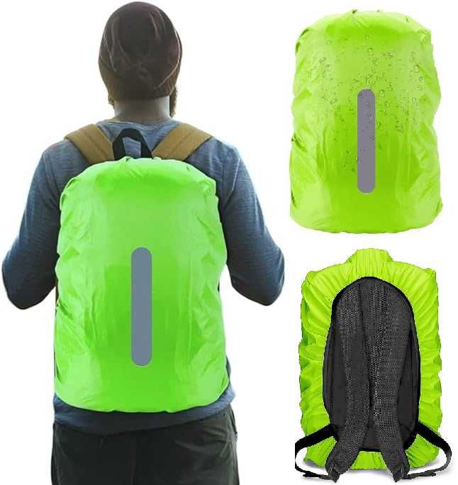 Pokrowiec przeciwdeszczowy na plecak 30-40 l wodoodporny odblask