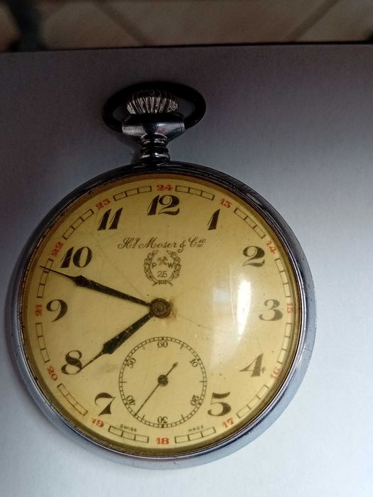 Hy.Moser &Co-kieszonkowy zegarek szwajcarski-górniczy