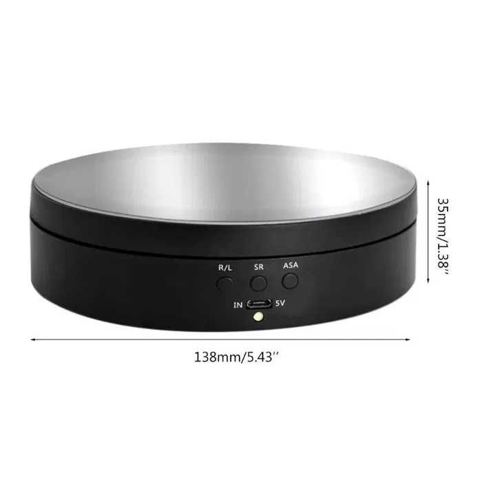Base Rotativa Automática 14cm – Fotografia e Vídeo (7kg) – Nova