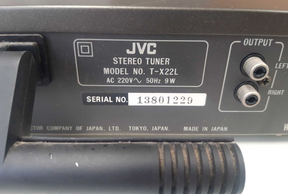 JVC T-X22L sintonizador Made in Japan 1990