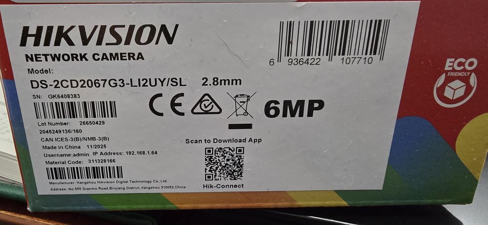 Kamera Hikvision DS-2CD2067G3-LI2UY/SL