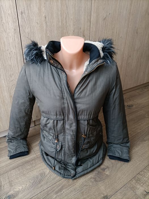 Kurtka parka, ciepła ,oliwkowa M/38 Primark