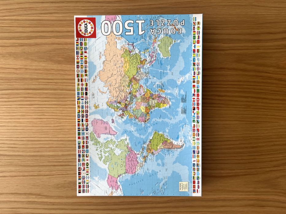 Puzzle Educa 1500 Peças - Mapa-mundi - Completo
