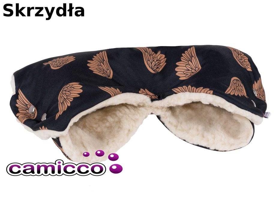 3 MUFKA WEŁNA na RĘCE DO WÓZKA wełniane rękawiczki NOWA KOLEKCJA 2024