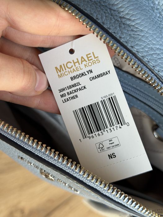 Рюкзак Michael Kors новий блакитний з золотою фурнітурою: 8 000