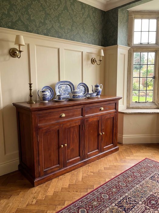 Komoda Stylizowana na Kolonialną | Kredens | Masywny sideboard