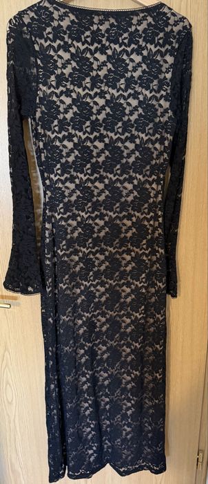 Vestido comprido de renda